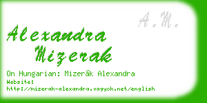 alexandra mizerak business card